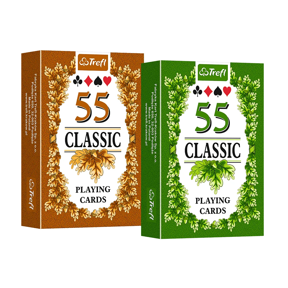 Trefl Classic 55 kart — widok rewersu i awersu