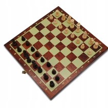 Składane pudełko szachowe z drewna – wersja podróżna